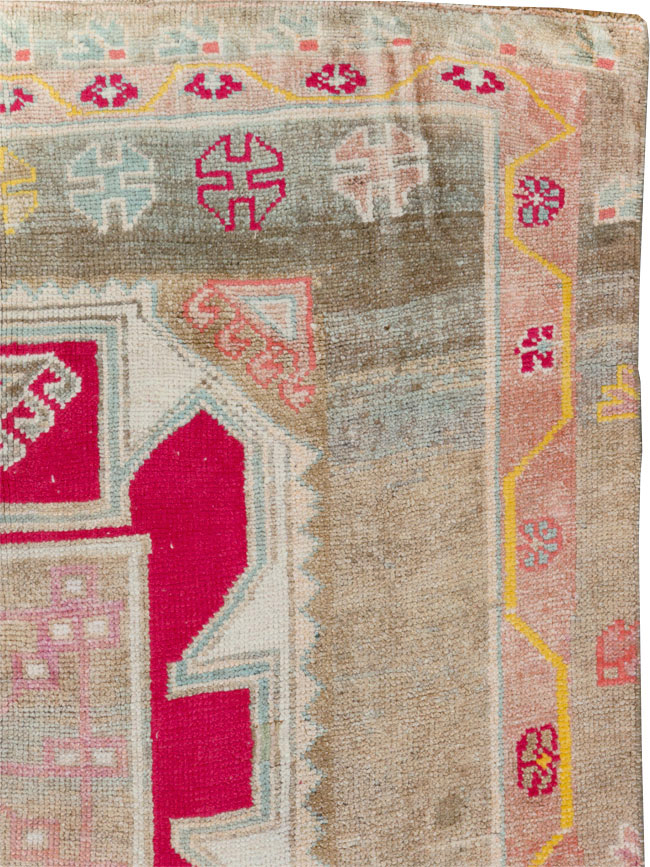 Vintage Turkish Anatolian Wide Gallery Runner, No.30799 - Gsblank