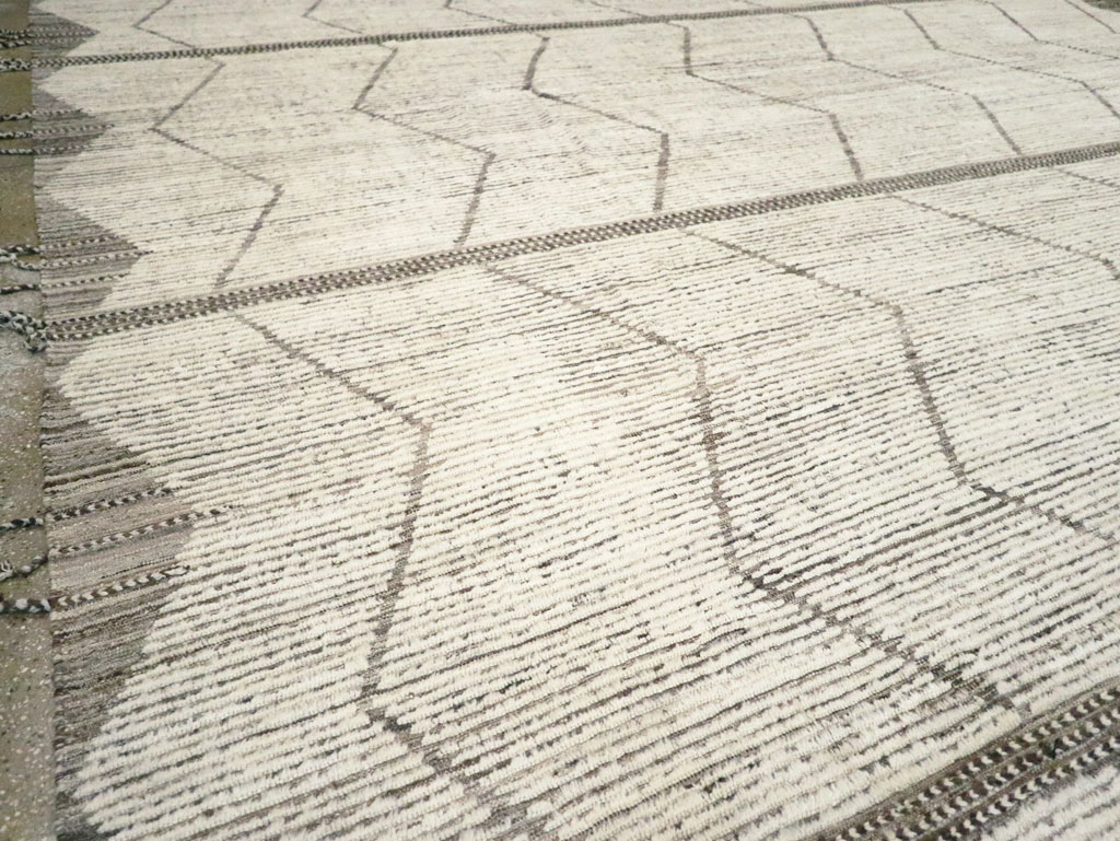 Moroccan Inspired Contemporary Turkish Large Room Size Carpet, No.30801 - Gsblank