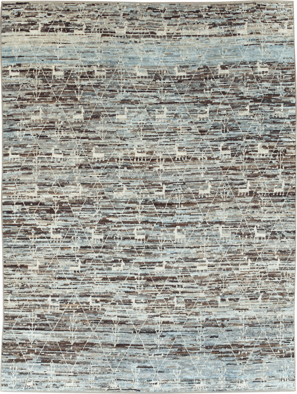 Moroccan Inspired Turkish Room Size Carpet, No.30802 - Gsblank