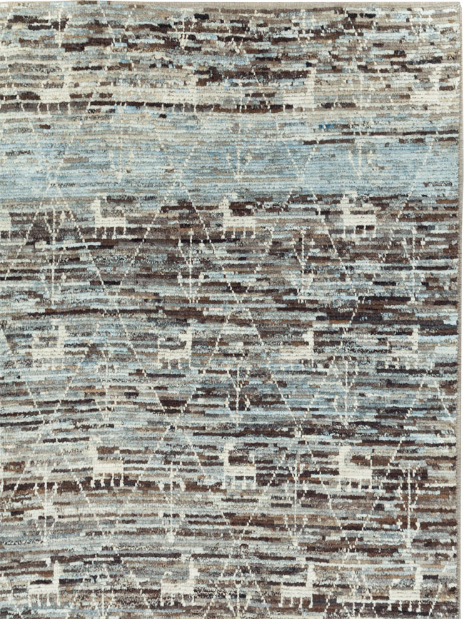 Moroccan Inspired Turkish Room Size Carpet, No.30802 - Gsblank