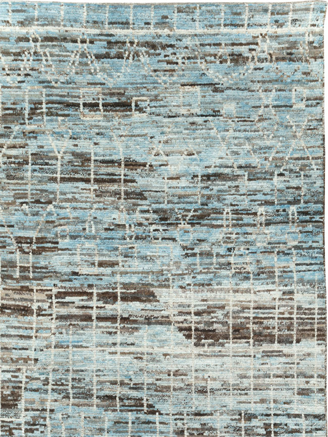 Moroccan Inspired Contemporary Turkish Room Size Carpet, No.30804 - Gsblank