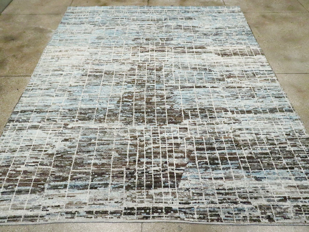 Moroccan Inspired Contemporary Turkish Room Size Carpet, No.30804 - Gsblank