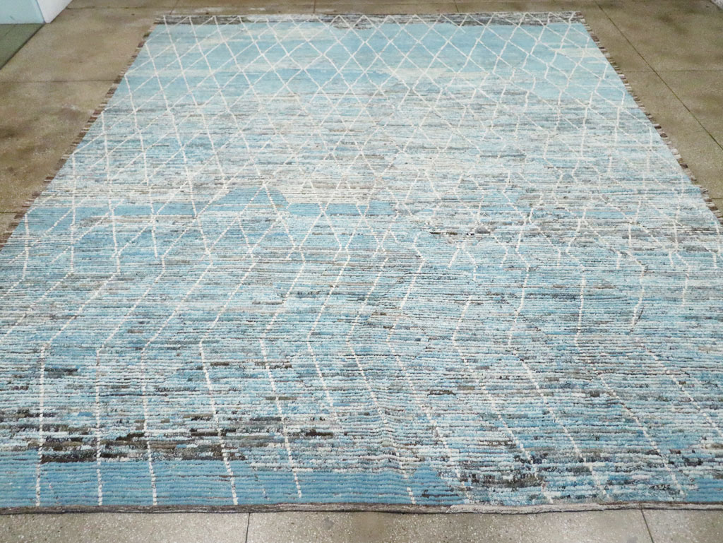 Moroccan Inspired Contemporary Turkish Large Room Size Carpet, No.30808 - Gsblank
