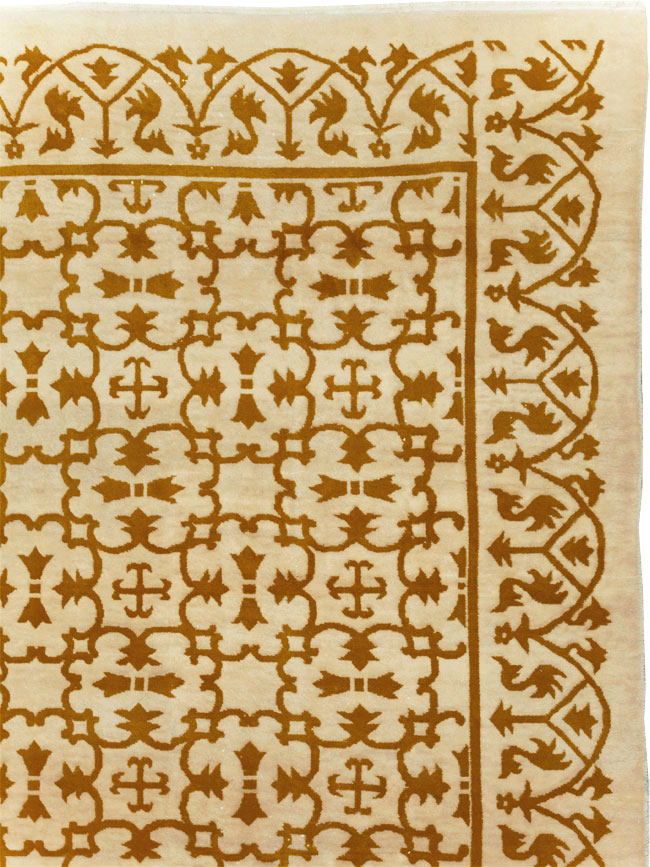 Vintage Indian Continental Large Room Size Carpet, No.30814 - Gsblank