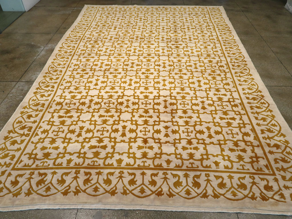 Vintage Indian Continental Large Room Size Carpet, No.30814 - Gsblank