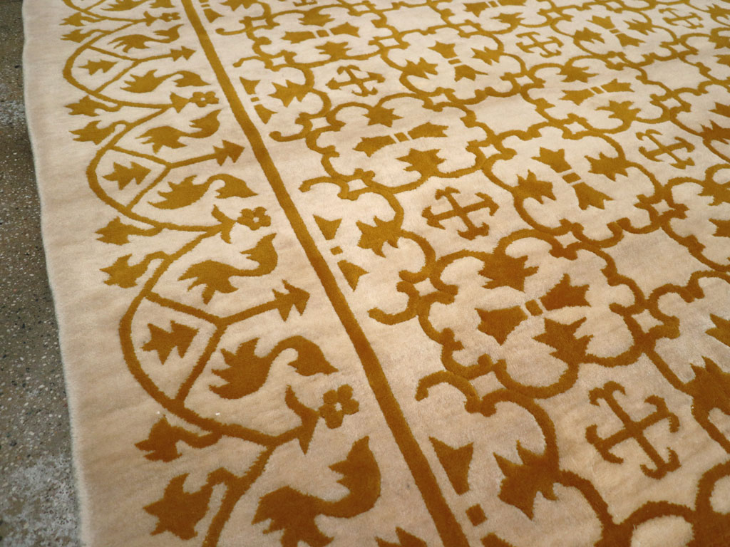 Vintage Indian Continental Large Room Size Carpet, No.30814 - Gsblank