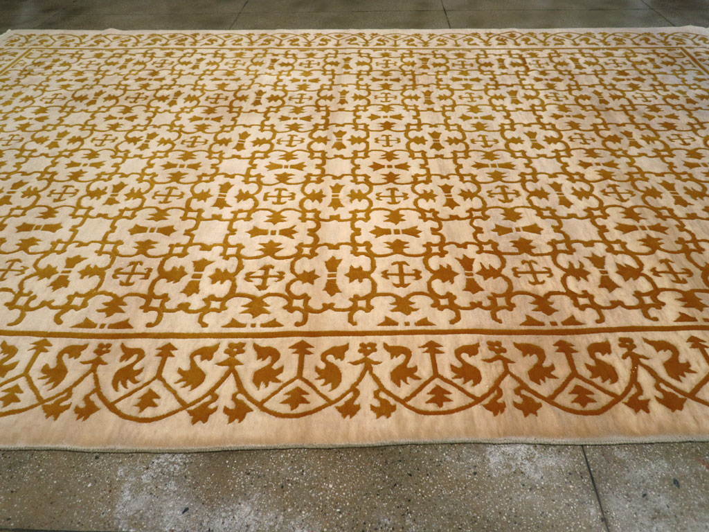 Vintage Indian Continental Large Room Size Carpet, No.30814 - Gsblank
