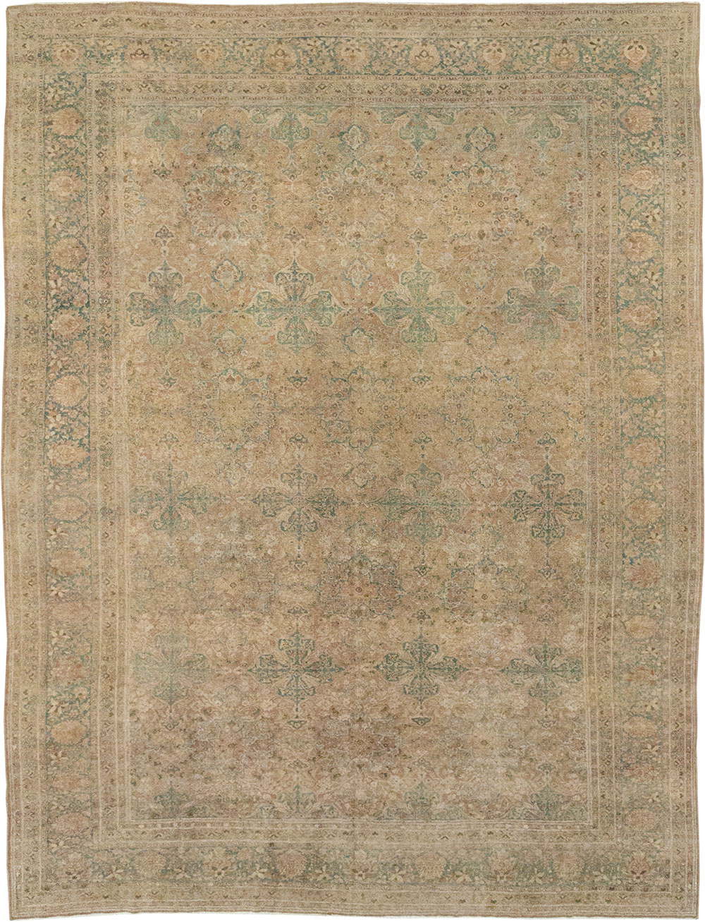 Antique Persian Mashad Room Size Carpet, No.30826 - Gsblank