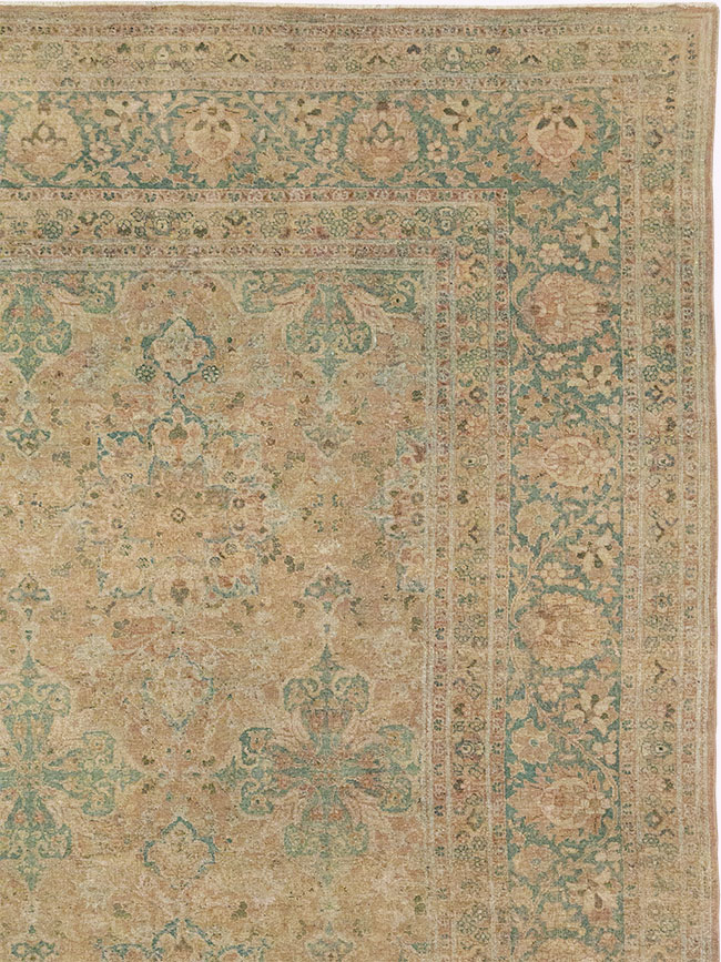 Antique Persian Mashad Room Size Carpet, No.30826 - Gsblank