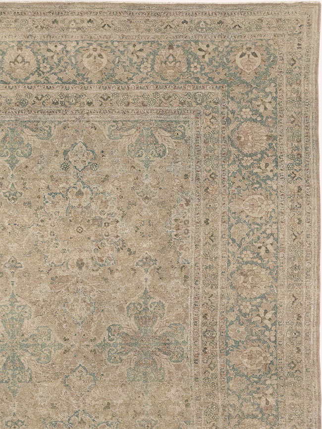 Antique Persian Mashad Room Size Carpet, No.30826 - Gsblank