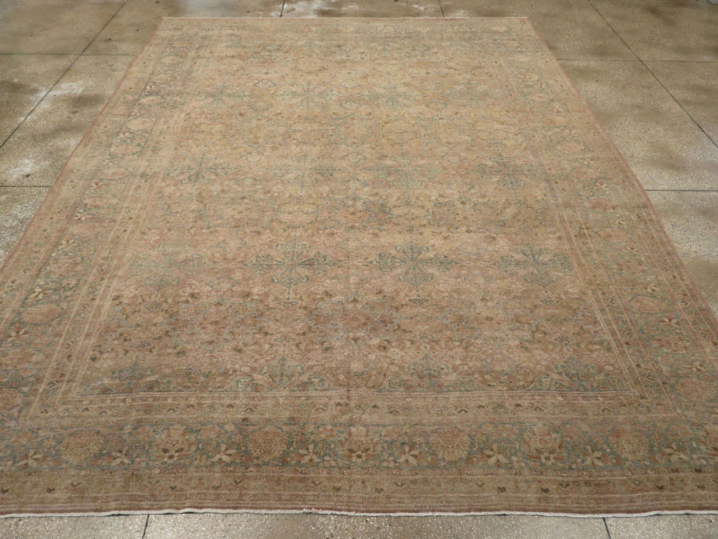 Antique Persian Mashad Room Size Carpet, No.30826 - Gsblank