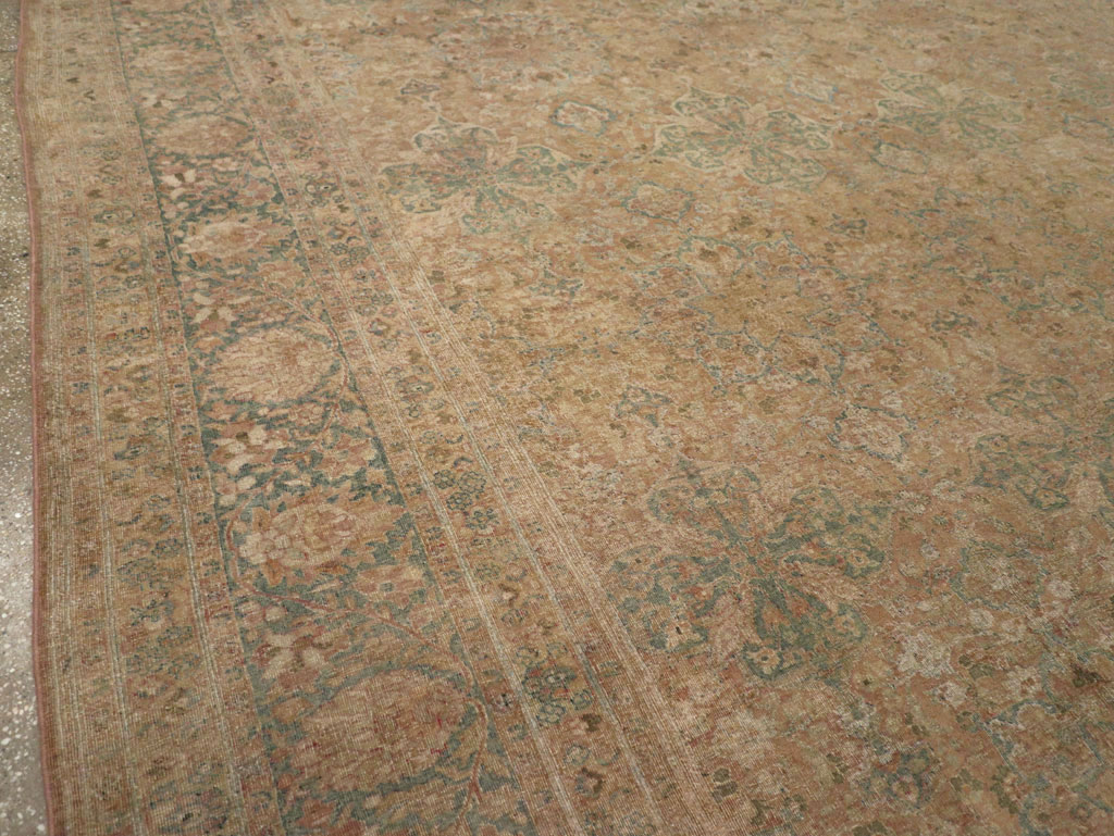 Antique Persian Mashad Room Size Carpet, No.30826 - Gsblank