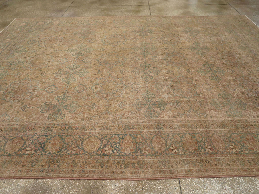 Antique Persian Mashad Room Size Carpet, No.30826 - Gsblank