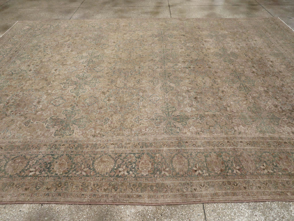 Antique Persian Mashad Room Size Carpet, No.30826 - Gsblank