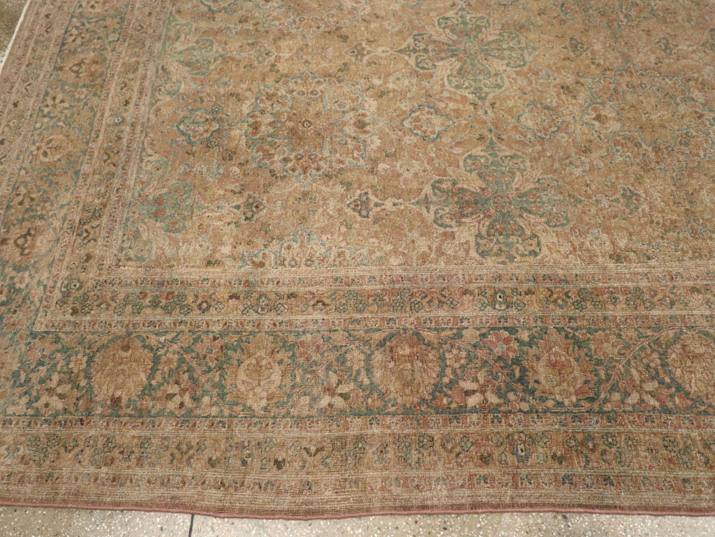 Antique Persian Mashad Room Size Carpet, No.30826 - Gsblank