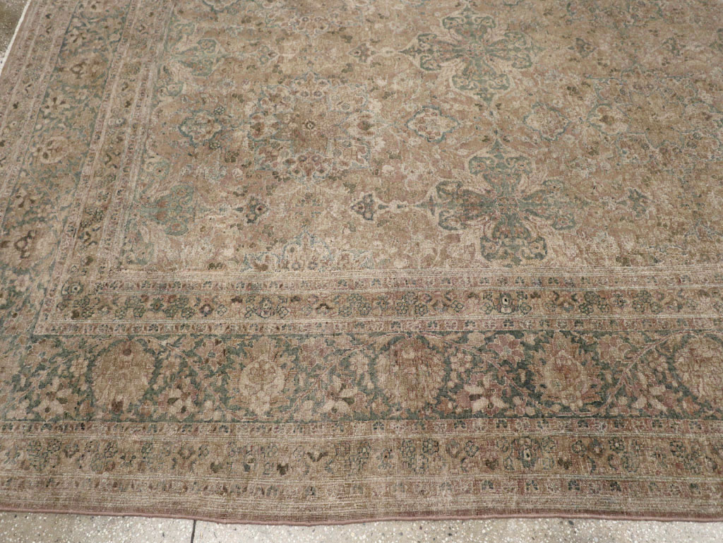 Antique Persian Mashad Room Size Carpet, No.30826 - Gsblank