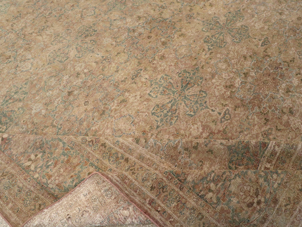 Antique Persian Mashad Room Size Carpet, No.30826 - Gsblank