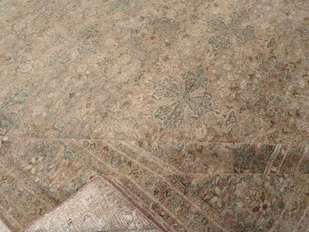 Antique Persian Mashad Room Size Carpet, No.30826 - Gsblank