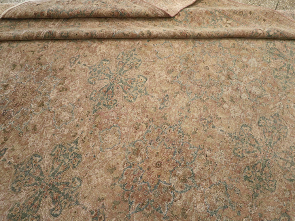 Antique Persian Mashad Room Size Carpet, No.30826 - Gsblank