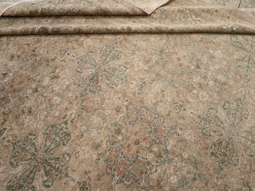 Antique Persian Mashad Room Size Carpet, No.30826 - Gsblank