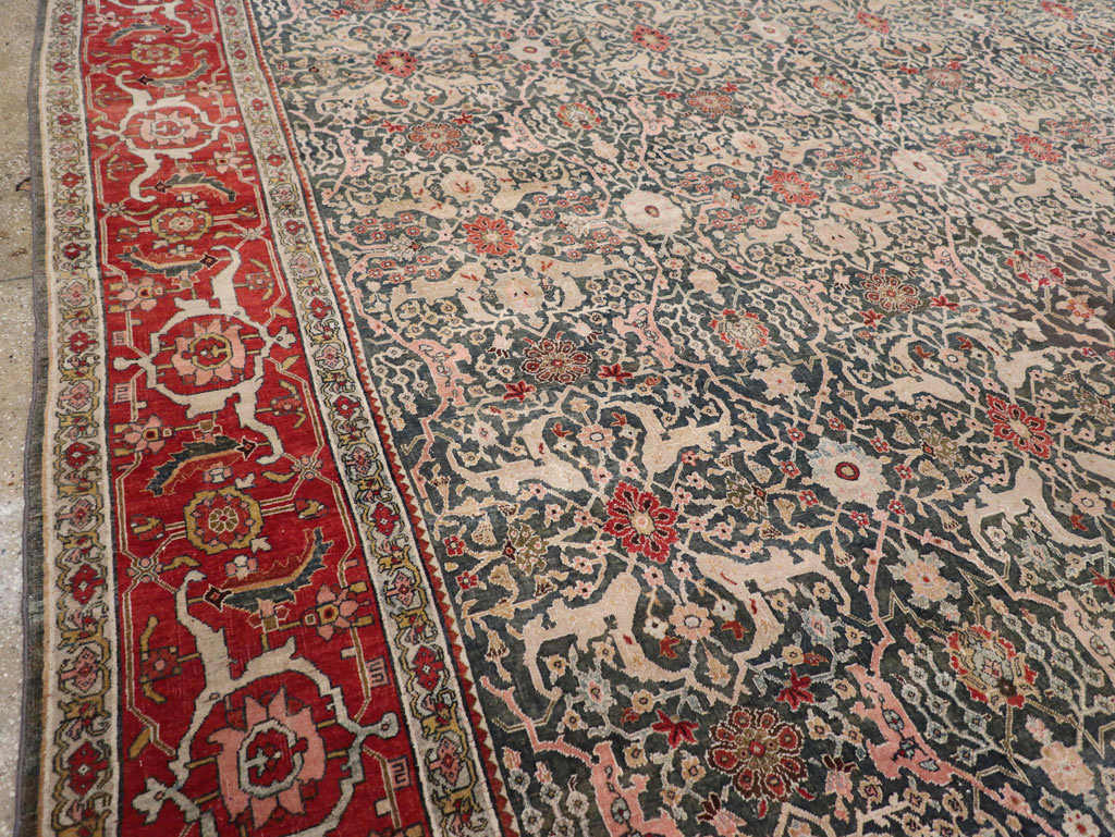 Antique Persian Bidjar Oversize Carpet, No.30830 - Gsblank