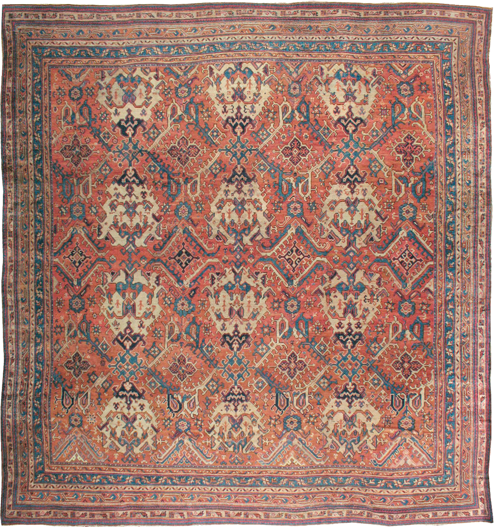 Antique Turkish Oushak Oversize Square Carpet, No.30832 - Gsblank