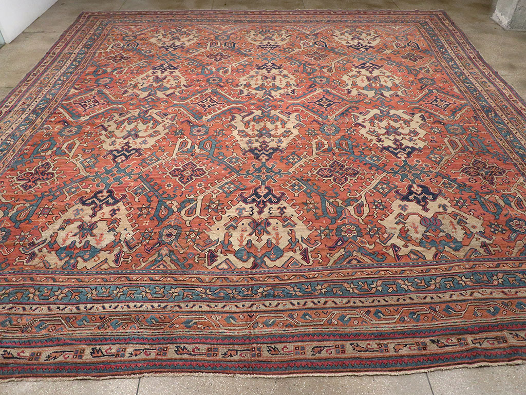 Antique Turkish Oushak Oversize Square Carpet, No.30832 - Gsblank