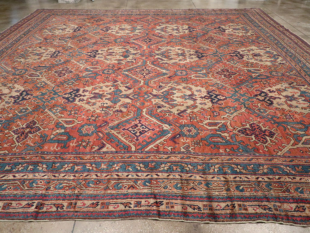 Antique Turkish Oushak Oversize Square Carpet, No.30832 - Gsblank