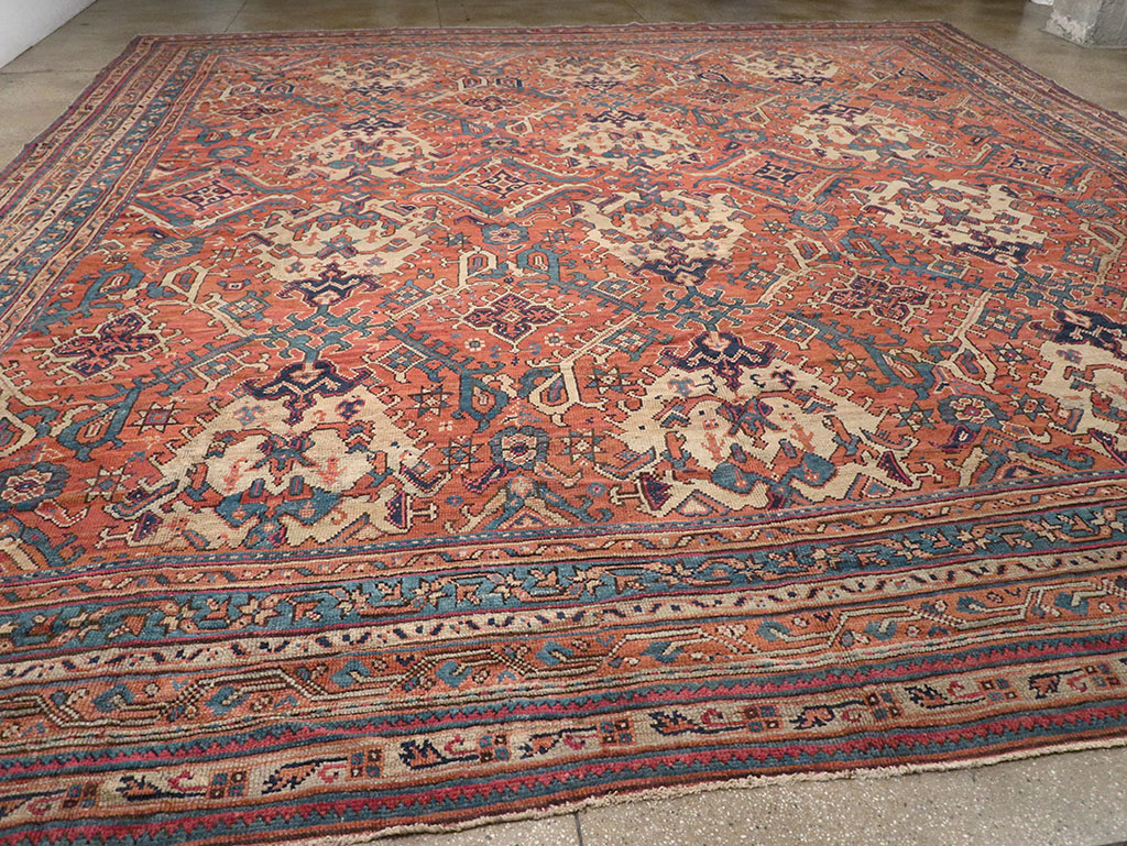 Antique Turkish Oushak Oversize Square Carpet, No.30832 - Gsblank