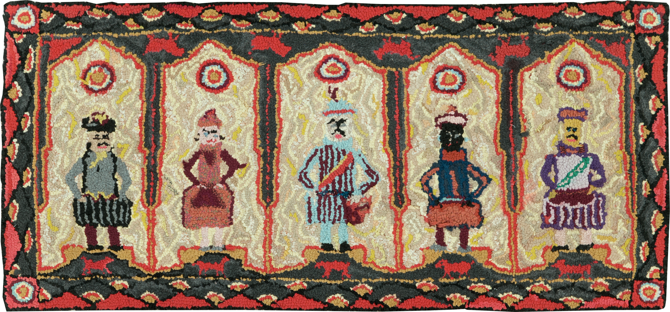 Vintage American Pictorial Hook Rug, No.30833 - Gsblank