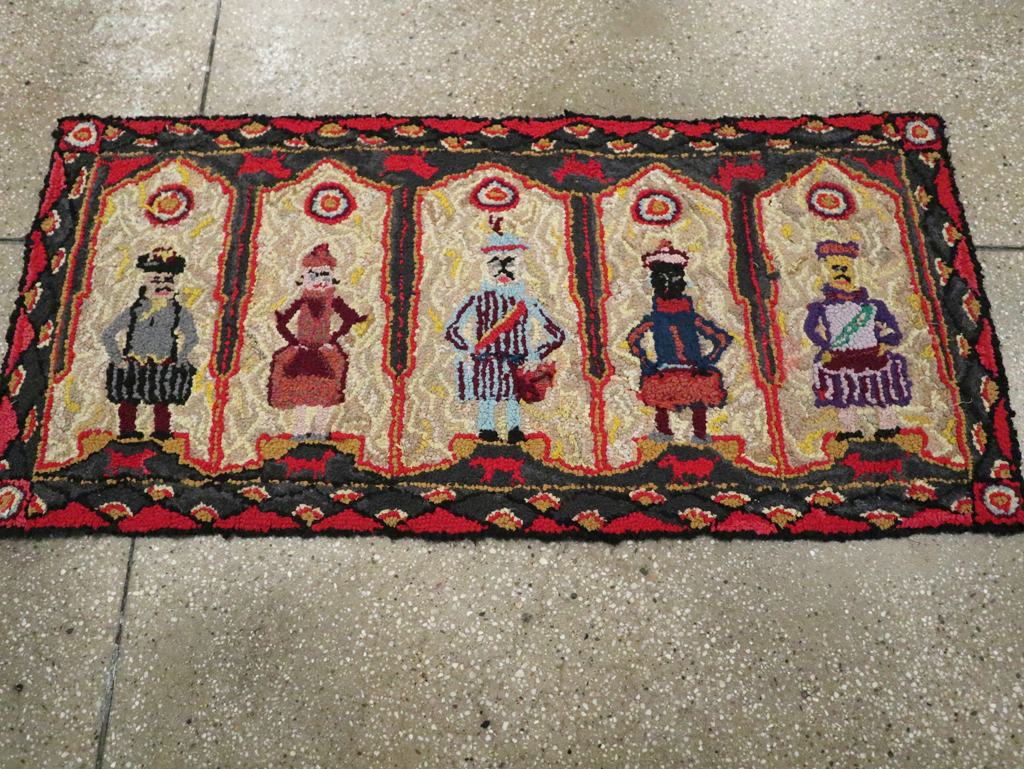 Vintage American Pictorial Hook Rug, No.30833 - Gsblank