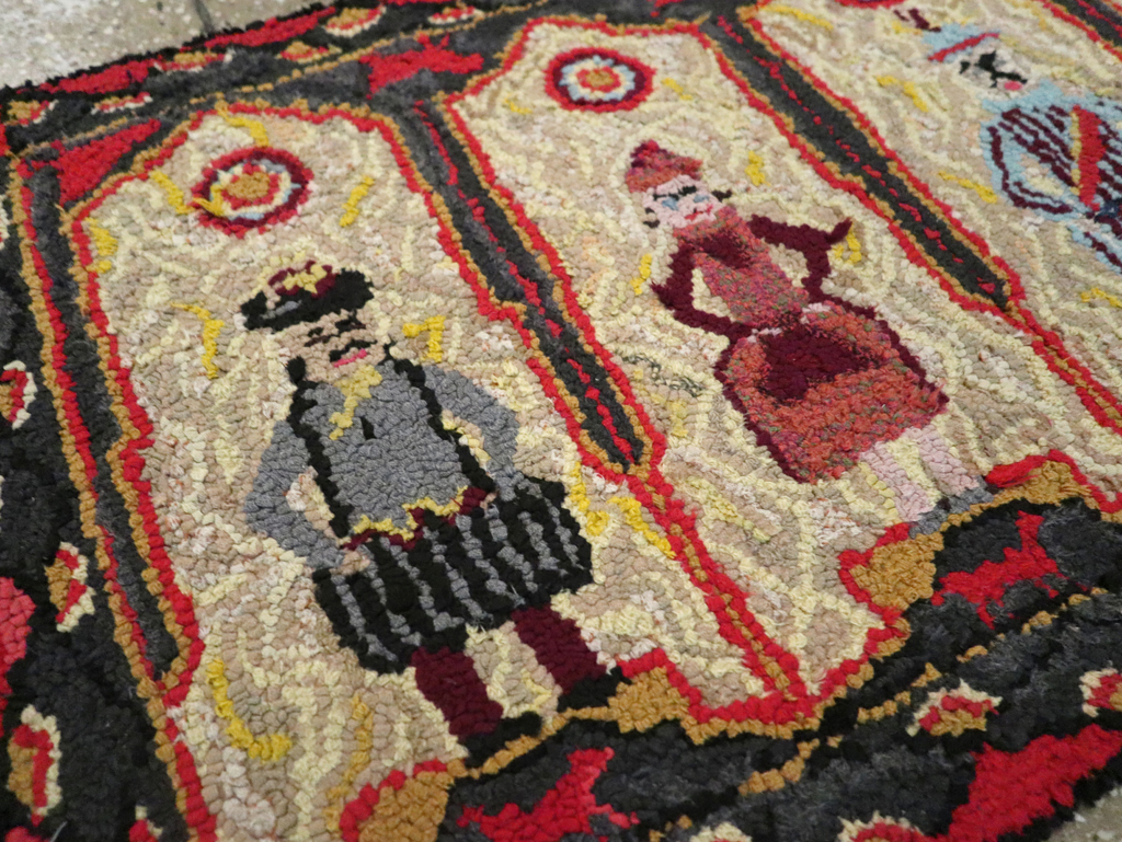 Vintage American Pictorial Hook Rug, No.30833 - Gsblank