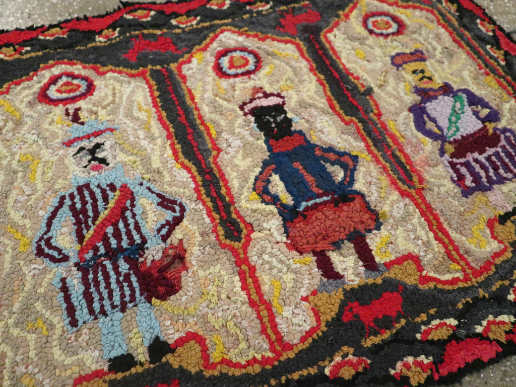 Vintage American Pictorial Hook Rug, No.30833 - Gsblank