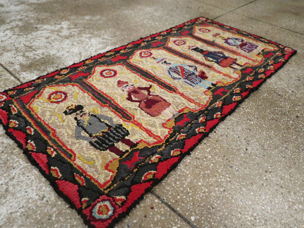 Vintage American Pictorial Hook Rug, No.30833 - Gsblank