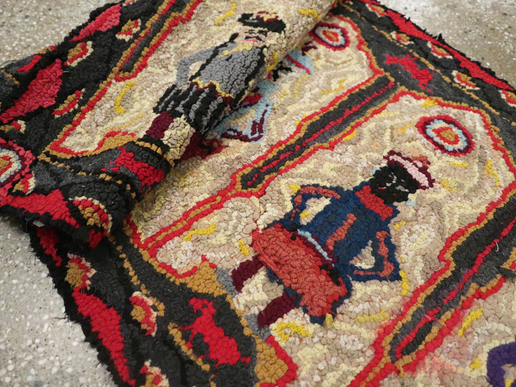 Vintage American Pictorial Hook Rug, No.30833 - Gsblank