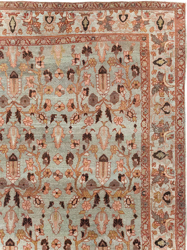 Antique Persian Bibikabad Wide Gallery Runner, No.30836 - Gsblank