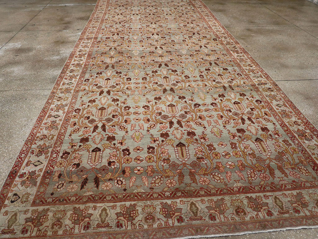 Antique Persian Bibikabad Wide Gallery Runner, No.30836 - Gsblank