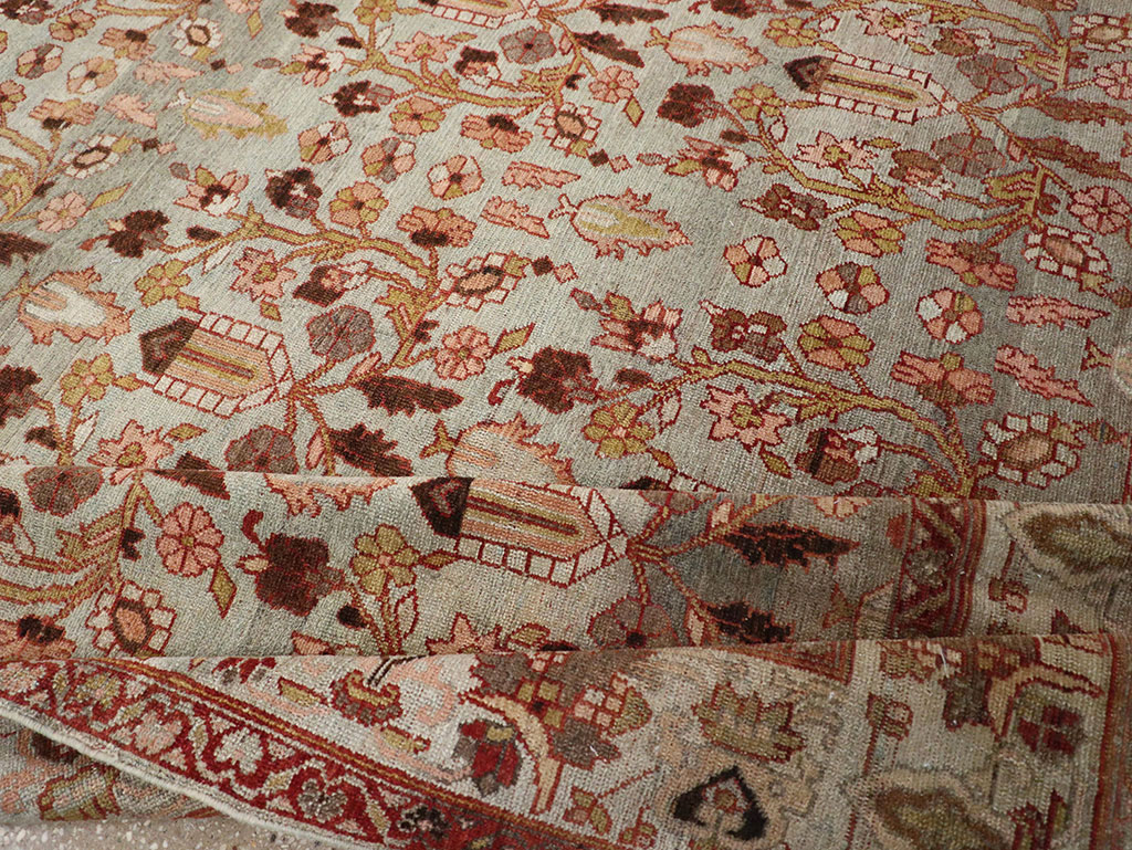 Antique Persian Bibikabad Wide Gallery Runner, No.30836 - Gsblank