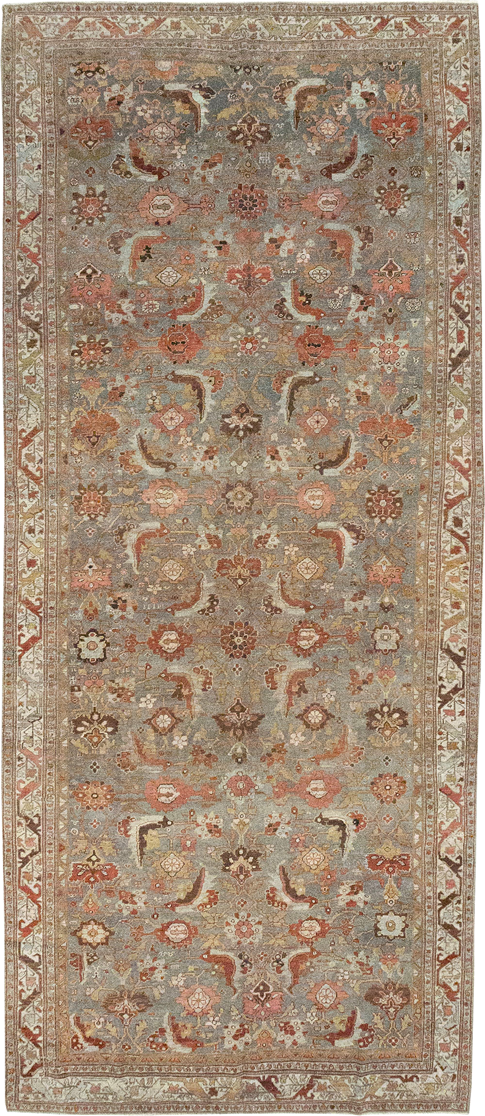 Antique Persian Bidjar Wide Gallery Runner, No.30837 - Gsblank