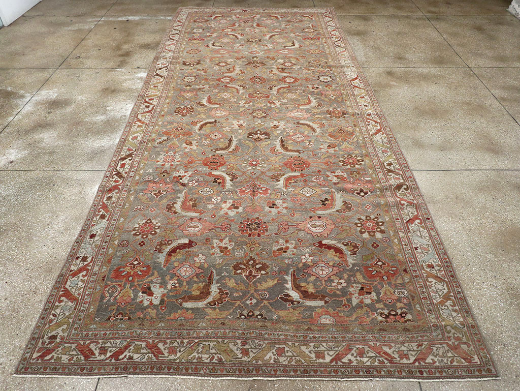 Antique Persian Bidjar Wide Gallery Runner, No.30837 - Gsblank