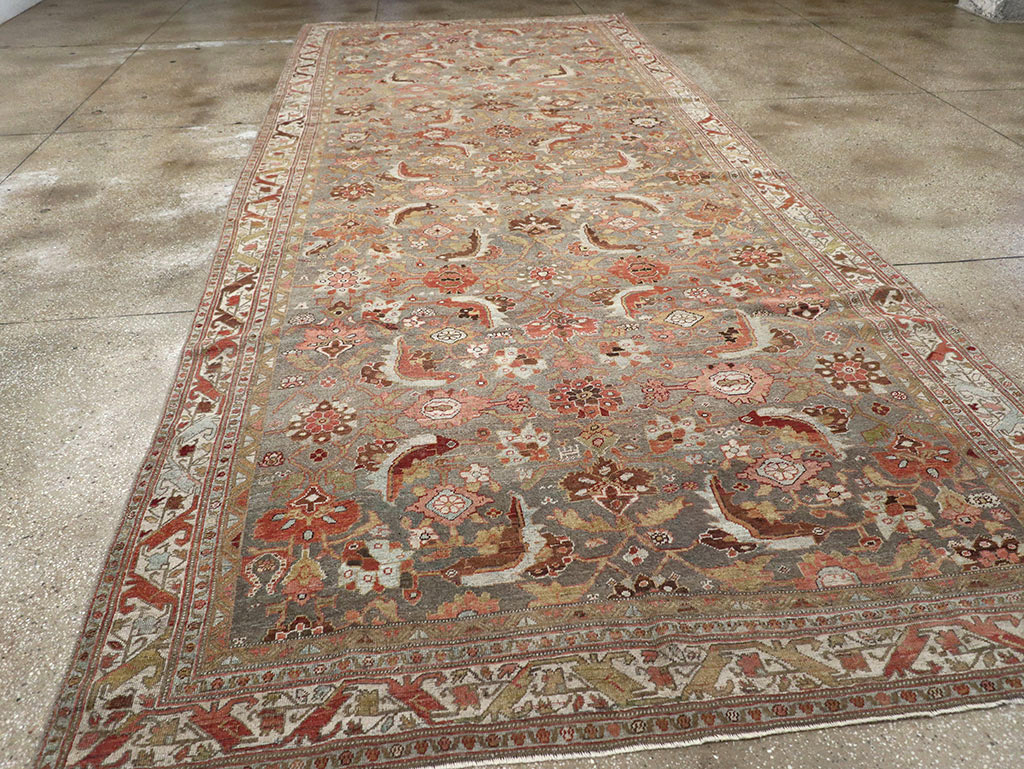 Antique Persian Bidjar Wide Gallery Runner, No.30837 - Gsblank
