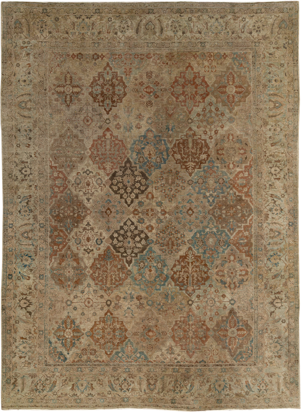 Antique Persian Tabriz Room Size Carpet, No.30840 - Gsblank