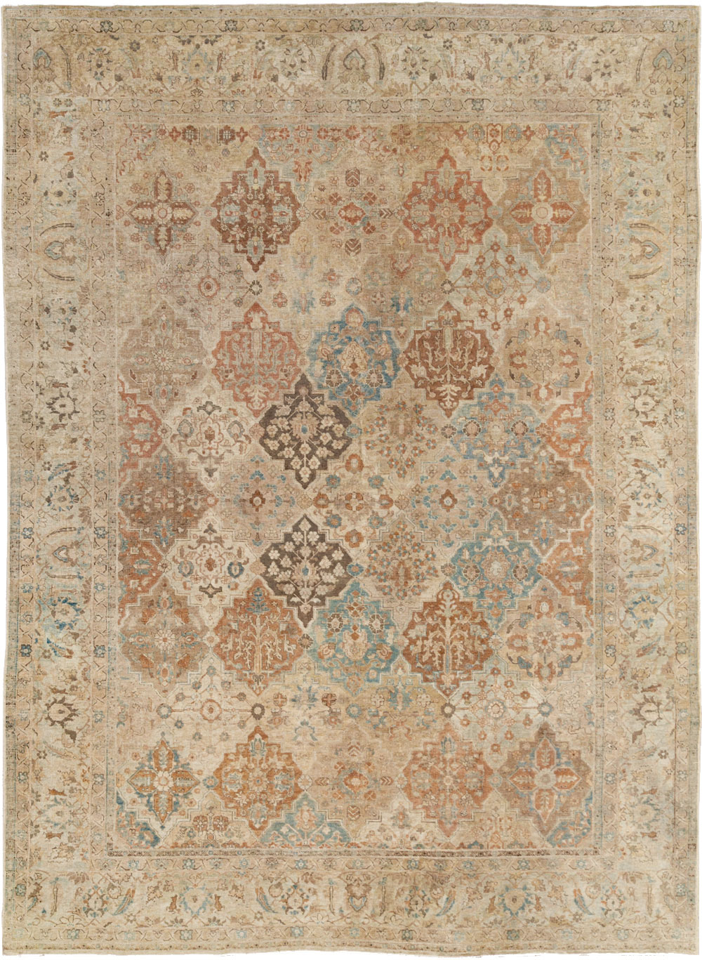 Antique Persian Tabriz Room Size Carpet, No.30840 - Gsblank