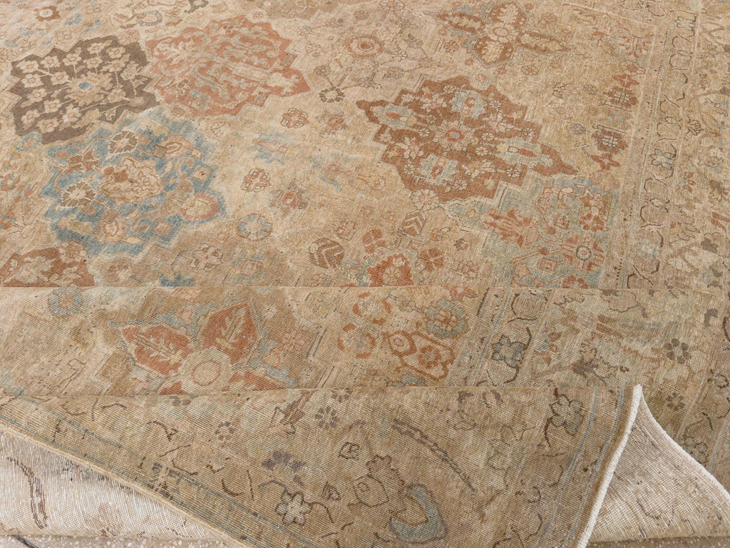 Antique Persian Tabriz Room Size Carpet, No.30840 - Gsblank