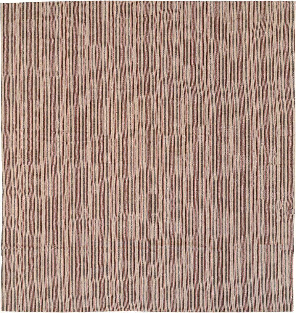 Vintage Persian Flatweave Kilim Room Size Carpet, No.30843 - Gsblank