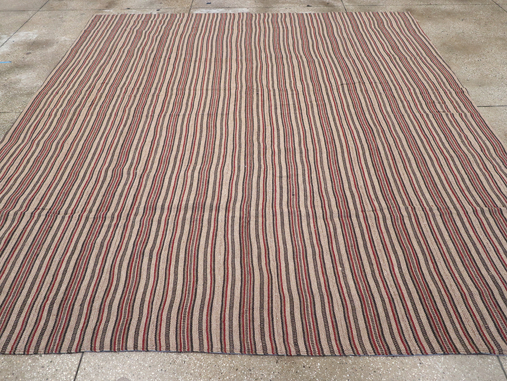 Vintage Persian Flatweave Kilim Room Size Carpet, No.30843 - Gsblank