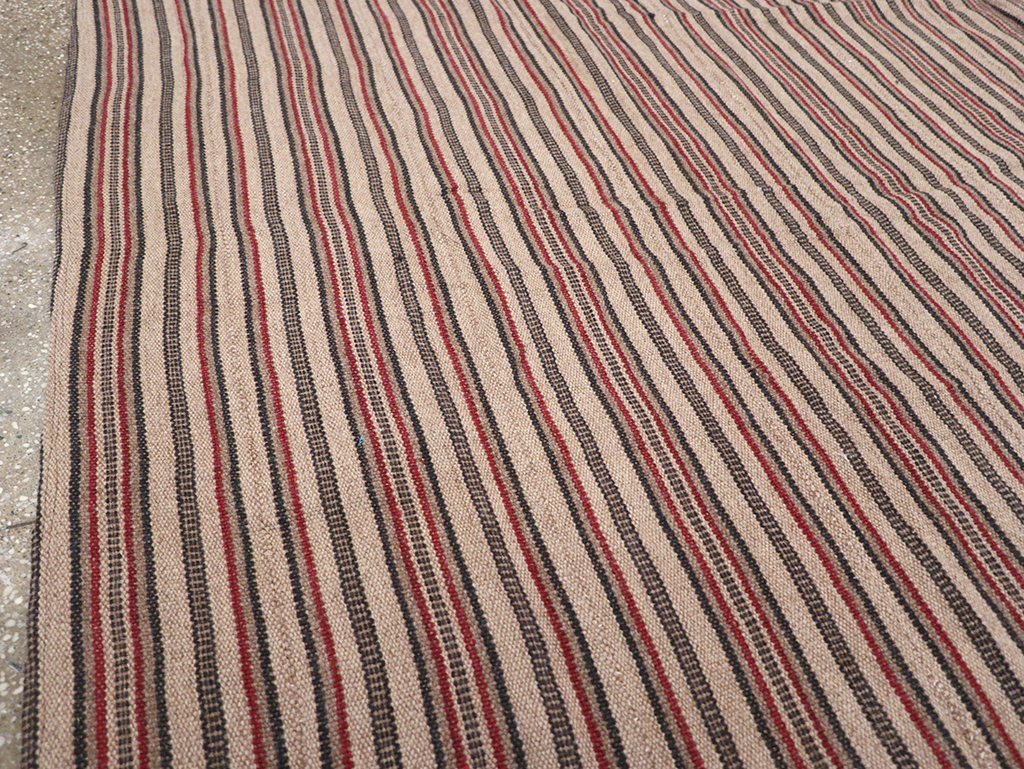 Vintage Persian Flatweave Kilim Room Size Carpet, No.30843 - Gsblank