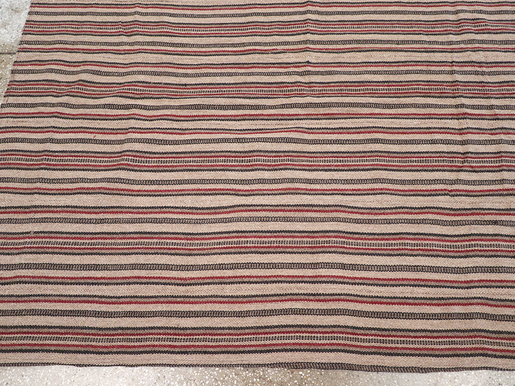 Vintage Persian Flatweave Kilim Room Size Carpet, No.30843 - Gsblank