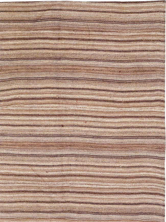 Vintage Persian Flatweave Kilim Square Room Size Carpet, No.30844 - Gsblank