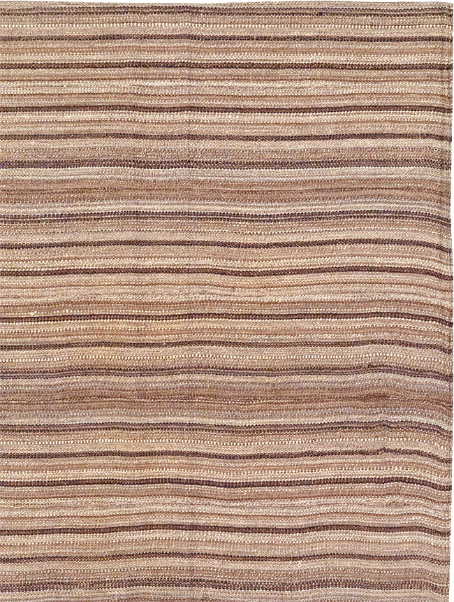 Vintage Persian Flatweave Kilim Square Room Size Carpet, No.30844 - Gsblank